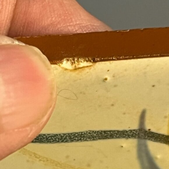 Vtg 1985 artist signed ceramic art tile abstract fish Luis Soares Portugal *READ - Picture 7 of 10